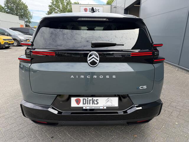 Citroen C5 Aircross Max Comfort Range 73 kWh (Elektrisch Schuifdak - Leder incl verwarming/koeling/massage/geheugen - Warmtepomp - Elektrische Klep - 360gr Camera - 20"- Adaptieve Cruise Controle - LED)