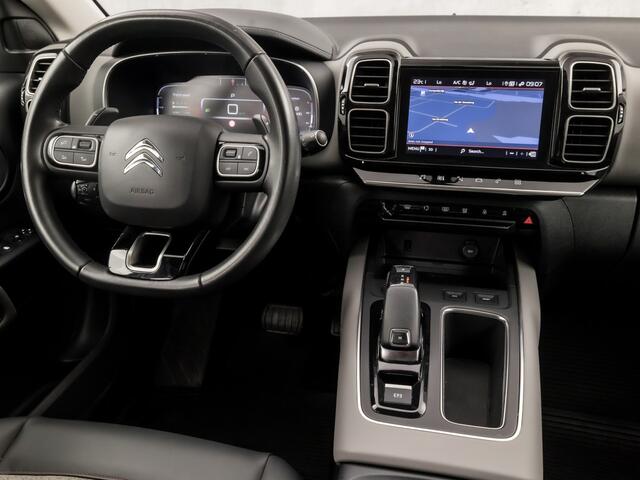 Citroen C5 Aircross 1.6 PureTech Sport 181Pk Automaat (APPLE CARPLAY, GROOT NAVI, 360 CAMERA, TREKHAAK, LEDER, SPORTSTOELEN, KEYLESS, ADAPTIVE CRUISE, NIEUWSTAAT)