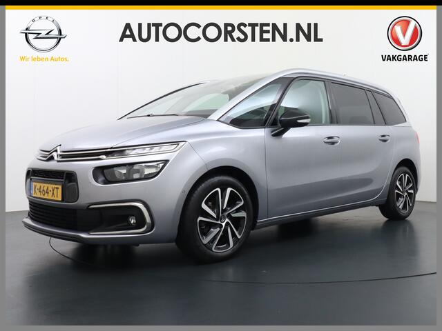 Citroen GRAND C4 PICASSO SpaceTourer 1.2T 131pk 7p. Camera Navi Parkeerhulp Keyless 1/2Leer Stoelverw. Flippers Dab Apple/Android CruiseControl Pdc V+A Ecc Bluetooth Usb Tel. Mistlampen Led Isofix 17''LM PureTech Shine