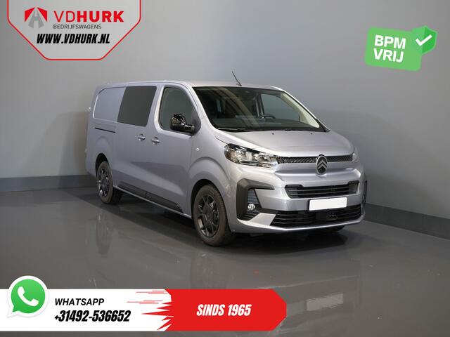 Citroen JUMPY 2.0 HDI 180 pk Aut. L3 DC Dubbel Cabine BPM VRIJ! 6 Pers./ 2x Schuifdeur/ Carplay/ Navi/ Camera/ Cruise/ Airco