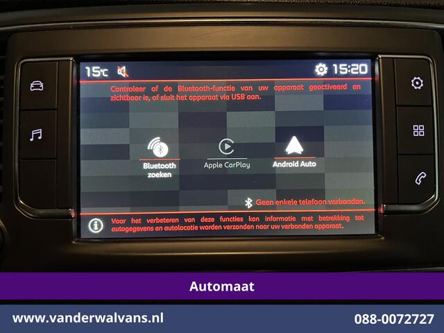 Citroen JUMPY 2.0 BlueHDI 177pk Automaat L3H1 Euro6 Airco | Apple carplay | Camera | 2500kg Trekhaak Cruisecontrol, Android Auto, Parkeersensoren, Bijrijdersbank