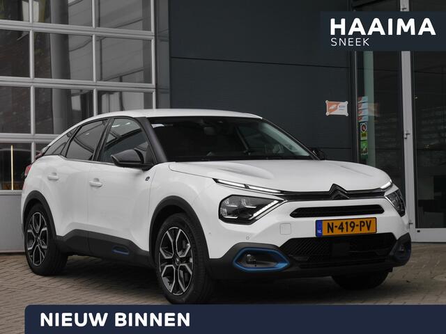 Citroen ë-C4 Shine 50 kWh | Keyless entry en start | 18 inch lichtmetalen velgen | Achteruitrijcamera | Adaptive cruise control | Head up display | Climate control | Extra getint glas