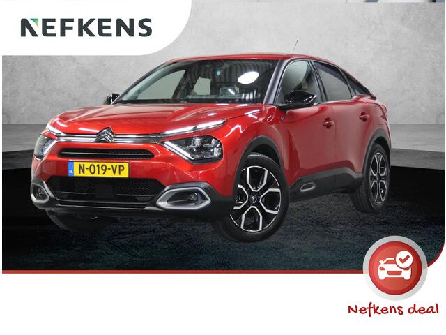 Citroen ë-C4 Shine 50 kWh 136PK | Accu 92,4% | Head-Up Display | Adaptive Cruise Control | 360'Camera | Keyless | AppleCarPlay/AndroidAuto | Navigatie | StuurVerwarmd | LED | Stof/Lederenbekleding | Isofix | Privacy Glass | Parkeersensoren |