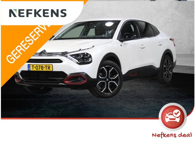 Citroen ë-C4 X Feel Pack 50 kWh 136PK | Accu 96,4% | 1ste Eigenaar | AppleCarPlay/AndroidAuto | Cruise Control | Camera | Climate Control | DAB Radio | Keyless | Navigatie | Isofix | Privacy Glass | Parkeersensoren | Warmtepomp |