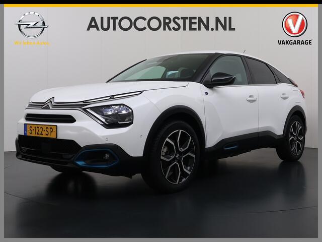 Citroen ë-C4 Shine Pack Business 50kWh Warmtepomp Leder+Verwarmd Head-Up SOH 95% Adap.Cruise 3D-Navi 360°Camera Apple Carplay Android Auto Ecc HiFi-audio Pdc Stuurverwarming Keyless Lane Assist Privacy Glas Led Lmv DAB Regen-Lichtsensor 1e Eigenaar Origineel Nederland