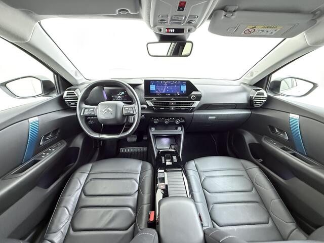 Citroen ë-C4 Shine Pack Business 50kWh Warmtepomp Leder+Verwarmd Head-Up SOH 95% Adap.Cruise 3D-Navi 360°Camera Apple Carplay Android Auto Ecc HiFi-audio Pdc Stuurverwarming Keyless Lane Assist Privacy Glas Led Lmv DAB Regen-Lichtsensor 1e Eigenaar Origineel Nederland
