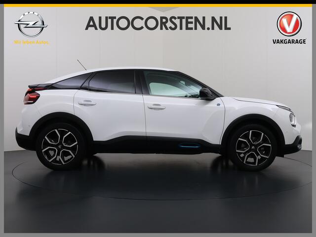 Citroen ë-C4 Shine Pack Business 50kWh Warmtepomp Leder+Verwarmd Head-Up SOH 95% Adap.Cruise 3D-Navi 360°Camera Apple Carplay Android Auto Ecc HiFi-audio Pdc Stuurverwarming Keyless Lane Assist Privacy Glas Led Lmv DAB Regen-Lichtsensor 1e Eigenaar Origineel Nederland