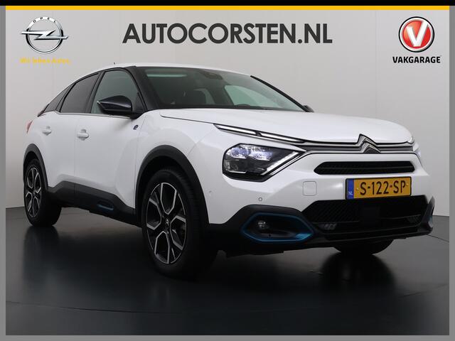 Citroen ë-C4 Shine Pack Business 50kWh Warmtepomp Leder+Verwarmd Head-Up SOH 95% Adap.Cruise 3D-Navi 360°Camera Apple Carplay Android Auto Ecc HiFi-audio Pdc Stuurverwarming Keyless Lane Assist Privacy Glas Led Lmv DAB Regen-Lichtsensor 1e Eigenaar Origineel Nederland
