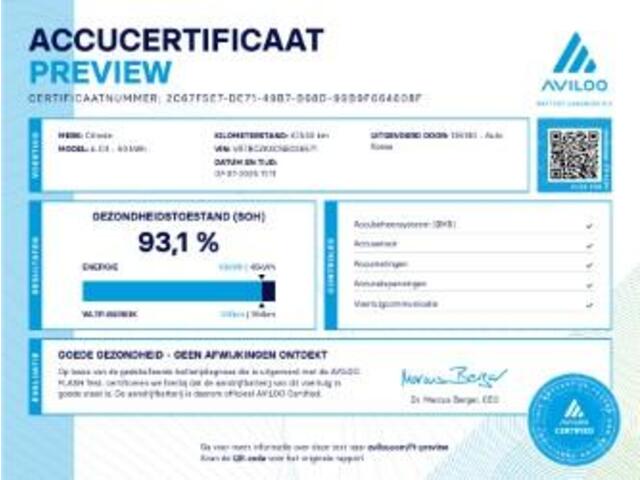 Citroen ë-C4 Live 50 kWh | 11 KW lader | 93,1% SOH | Apple Carplay | Parkeersensoren | LED