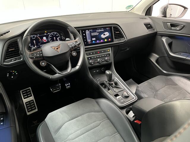 Cupra Ateca 1.5 TSI Performance / AUTOMAAT/ PANO/ ACC/ PARK.SENSOR.V+A./ 360 CAMERA/ STUUR+STOELVERWARM./ MEMORY SEAT/ DODEHOEK/ FULL LINK/ ELEK.ACHTERKLEP/ KEYLESS/ NAVI/ DAB/ CLIMA/ LED/ 19'' LMV