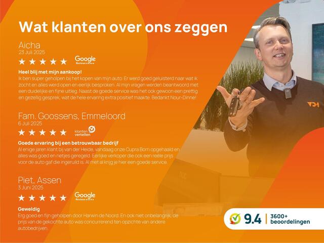 Cupra Born Adrenaline 62 kWh 204PK Aut. SOH 93,53%, Panoramadak, Warmtepomp, Achteruitrijcamera, 19" LM Velgen, Keyless, Stoel-Stuurverwarming