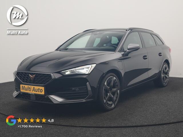 Cupra Leon Sportstourer 1.4 e-Hybrid VZ Adrenaline PHEV 245pk Dealer O.H | Trekhaak | Cruise Control | Sportstoelen & Stuur Verwarmd | Camera | Apple Carplay | Sfeerverlichting | Keyless | Virtual | Navigatie | DAB | 19"L.M
