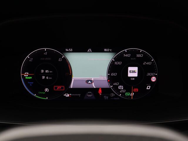 Cupra Leon Sportstourer 1.4 e-Hybrid VZ Performance 245PK DSG Trekhaak, Side Assist, Keyless, 19" LM Velgen, Stoel-Stuurverwarming, Achteruitrijcamera, Elektr. Achterklep