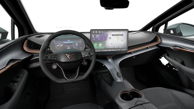 Cupra Tavascan 77kWh Elektromotor 340 1AT VZ Extreme | CUP-kuipstoelen vóór, Nappa leder Enceladus Grey | Digitaal instrumentenpaneel (Virtual Cockpit) | Draadloze Apple CarPlay(TM), Android Auto(TM)