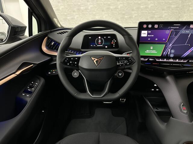 Cupra Tavascan 77 kWh | Nieuw! | Winter-Pack | Warmtepomp | Verlengde Fabrieksgarantie | 7x Op Voorraad | Adaptive Cruise Control | 3-Zone Clima | Verwarmde Voorruit | Keyless-Entry | Sfeerverlichting | Stoelverwarming | Carplay | Stuurverwarming | Getint Glas | 19 inch