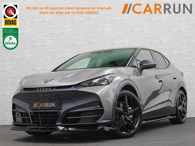 Cupra Tavascan 77 kWh Aero-pack | Nieuw! | Winter-Pack | Warmtepomp | Verlengde Fabrieksgarantie | 7x Op Voorraad | Adaptive Cruise Control | 3-Zone Clima | Verwarmde Voorruit | Keyless-Entry | Sfeerverlichting | Stoelverwarming | Carplay | Stuurverwarming | Getint Glas