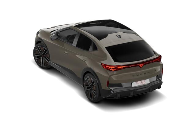 Cupra Tavascan 77kWh Elektromotor 340 1AT VZ Extreme | CUP-kuipstoelen vóór, Nappa leder Enceladus Grey | Digitaal instrumentenpaneel (Virtual Cockpit) | Draadloze Apple CarPlay(TM), Android Auto(TM)