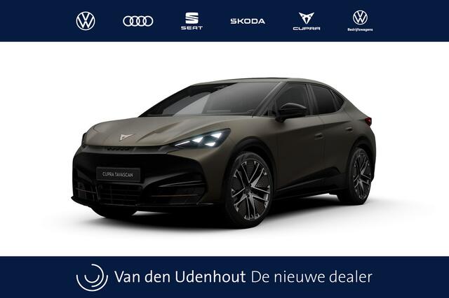 Cupra Tavascan 77kWh Elektromotor 340 1AT VZ Extreme | CUP-kuipstoelen vóór, Nappa leder Enceladus Grey | Digitaal instrumentenpaneel (Virtual Cockpit) | Draadloze Apple CarPlay(TM), Android Auto(TM)