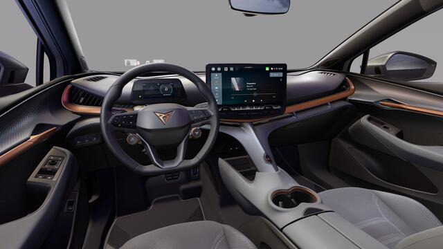 Cupra Tavascan 77kWh Elektromotor 340 1AT VZ Extreme | CUP-kuipstoelen vóór, Nappa leder Enceladus Grey | Digitaal instrumentenpaneel (Virtual Cockpit) | Head-up Display met 'Augmented Reality'