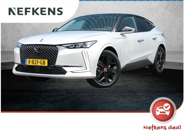 DS DS 4 E-Tense 225PK Performance Line+ | AppleCarPlay/AndroidAuto | Navigatie | Climate Control | Adaptief Cruise Control | 19"LMV | 360'Camera | Alcantara/Leer | Keyless | Head-Up Display | TwoTone | Electrische klep | Privacy Glass |
