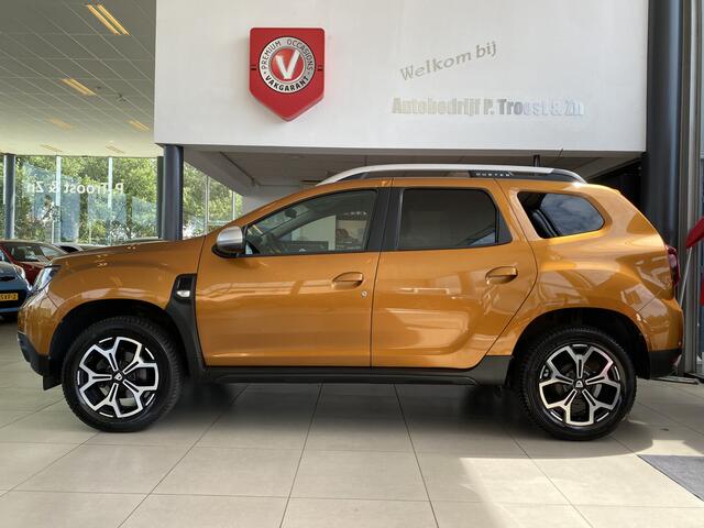 Dacia DUSTER 1.0 TCe Prestige,2E Eigenaar,Dealeronderhouden,Navigatie,Achteruitrijcamera,Bluetooth,Spraakbediening,DAB,Airco,Cruisecontrol,Trekhaak,V&A Sensoren,Dakrail,17 Inch Lmv