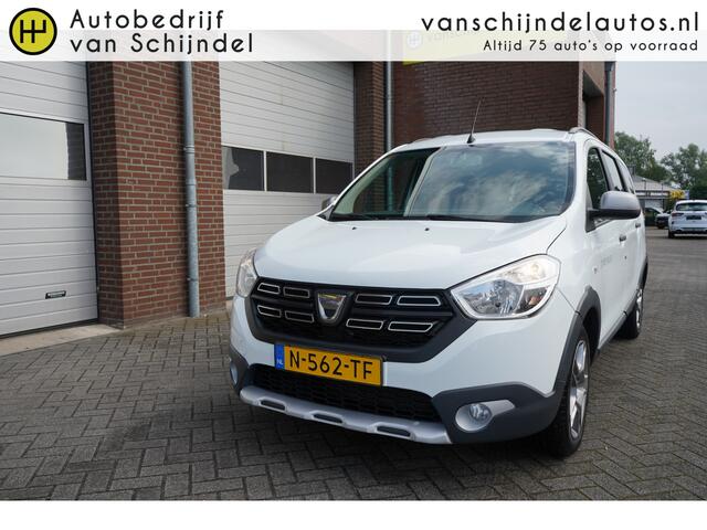 Dacia LODGY 1.3 TCE 131PK STEPWAY 5 PERSOONS ORIGINEEL NEDERLANDS TREKHAAK NAVI ANDROID/APPLECARPLAY AIRCO CRUISECONTROL PARKEERSENSOREN BLUETOOTH ELECTR.RAMEN-SPIEGELS