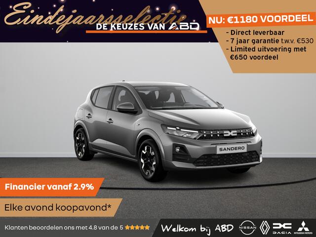 Dacia SANDERO Journey Eco-G | Achteruitrijcamera | Cruise Control en snelheidsbegrenzer | Dacia Handsfree card voor openen, sluiten en starten zonder sleutel