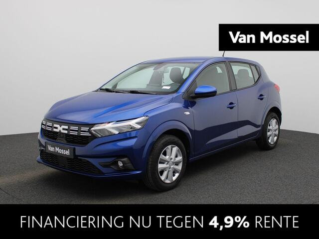 Dacia SANDERO 1.0 TCe 90Pk Expression Airconditioning | Navigatie via Apple Carplay/Android Auto | Cruise control | Parkeersensoren achter | Armsteun | Bluetooth | Regen -en Lichtsensor | Mistlampen voor |