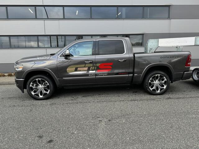Dodge 1500 Ram 5.7 V8 4x4 Crew Cab Limited 10y + Fifthwheel Alu oplegger Autotransporter 5300 kg tech laadverm. Zeer complete en uniek!