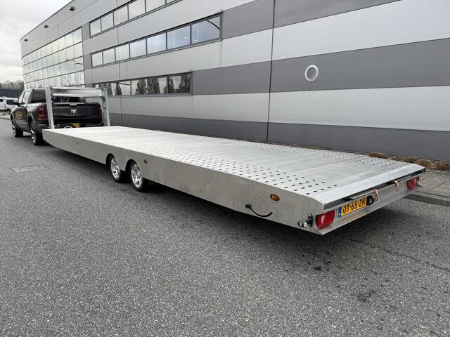 Dodge 1500 Ram 5.7 V8 4x4 Crew Cab Limited 10y + Fifthwheel Alu oplegger Autotransporter 5300 kg tech laadverm. Zeer complete en uniek!