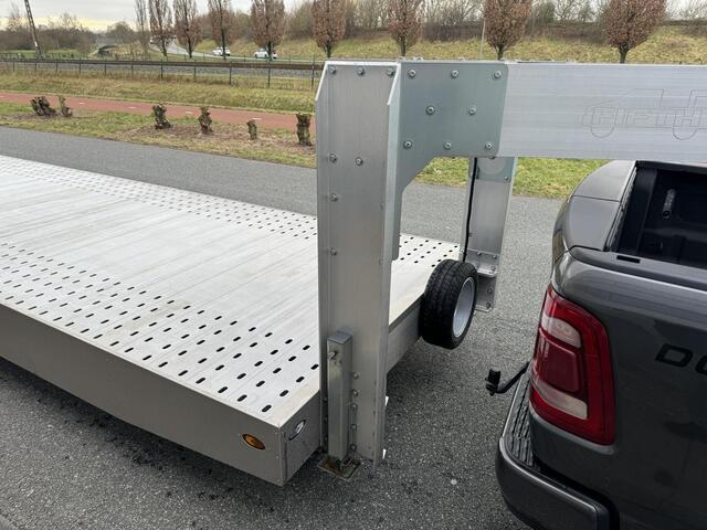 Dodge 1500 Ram 5.7 V8 4x4 Crew Cab Limited 10y + Fifthwheel Alu oplegger Autotransporter 5300 kg tech laadverm. Zeer complete en uniek!