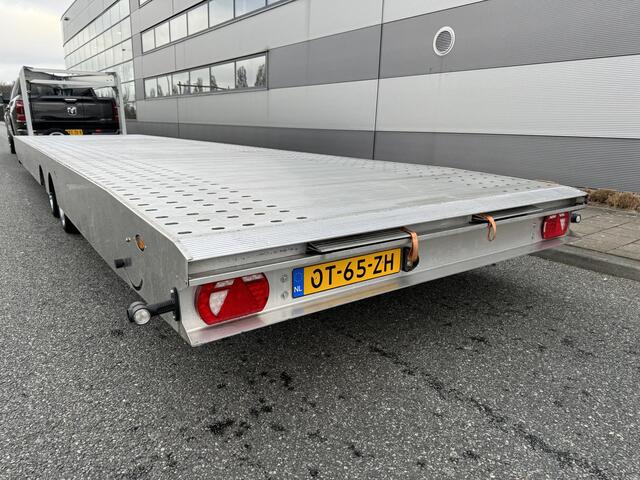 Dodge 1500 Ram 5.7 V8 4x4 Crew Cab Limited 10y + Fifthwheel Alu oplegger Autotransporter 5300 kg tech laadverm. Zeer complete en uniek!
