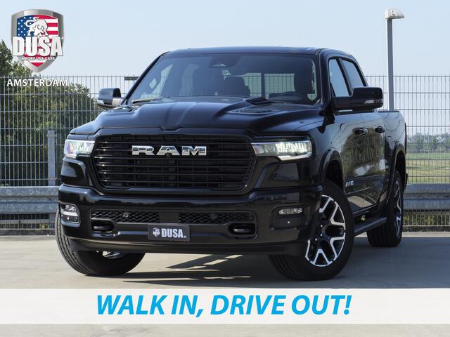 Dodge 1500 RAM Laramie | Sport | Crew Cab | 4X4 | 2025 | Panorama | 12-inch Touchscreen | Sport Package Meerprijs extra opties / Accessoires - Deksel, Backflip, Fenders, wraps, Stripings etc