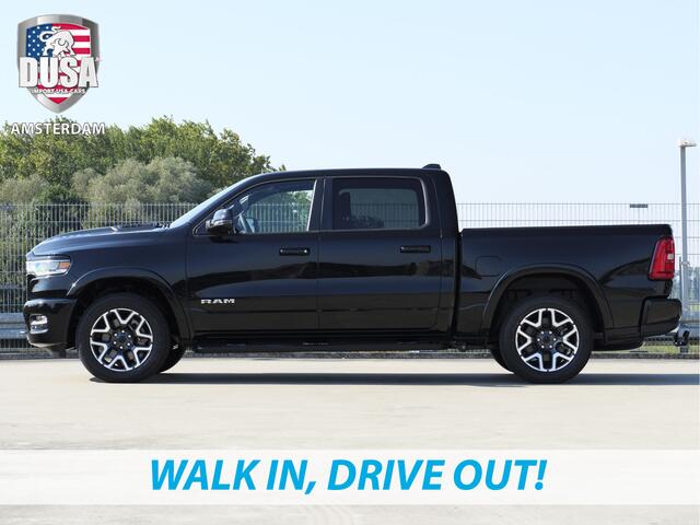 Dodge 1500 RAM Laramie | Sport | Crew Cab | 4X4 | 2025 | Panorama | 12-inch Touchscreen | Sport Package Meerprijs extra opties / Accessoires - Deksel, Backflip, Fenders, wraps, Stripings etc