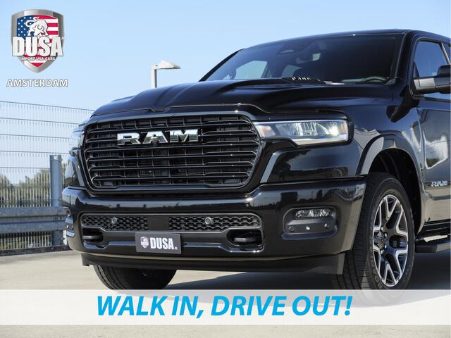 Dodge 1500 RAM Laramie | Sport | Crew Cab | 4X4 | 2025 | Panorama | 12-inch Touchscreen | Sport Package Meerprijs extra opties / Accessoires - Deksel, Backflip, Fenders, wraps, Stripings etc