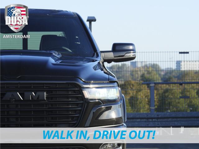 Dodge 1500 RAM Laramie | Night Edition | Crew Cab | 4X4 | 2025 Panorama | 14,4-inch Touchscreen | Passenger Display Meerprijs extra opties / Accessoires - Deksel, Backflip, Fenders, wraps, Stripings etc