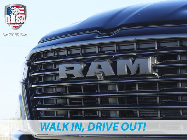 Dodge 1500 RAM Laramie | Night Edition | Crew Cab | 4X4 | 2025 Panorama | 14,4-inch Touchscreen | Passenger Display Meerprijs extra opties / Accessoires - Deksel, Backflip, Fenders, wraps, Stripings etc