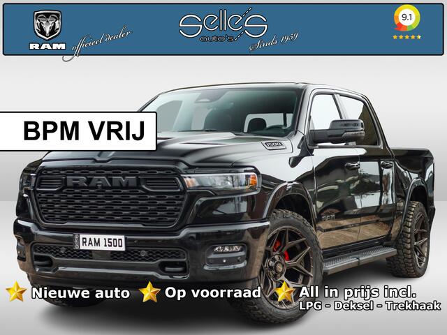 Dodge 1500 Ram 2025 3.0L HURRICANE BIGHORN NIGHT | BPM VRIJ | 22 Inch 4 PLAY | Lederen Bekleding | LPG in of onderbouw | Deksel | Panoramadak