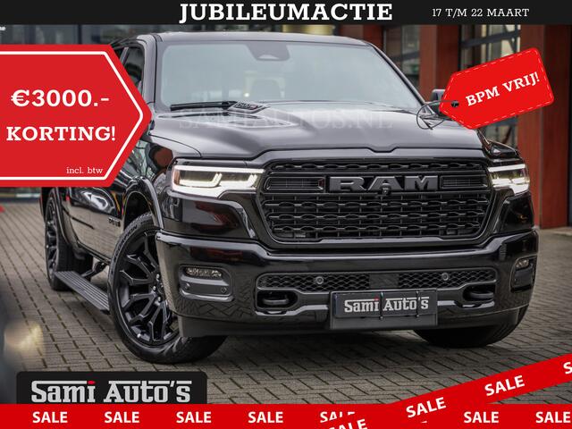 Dodge 1500 Ram LIMITED SPORT DE MEEST LUXUEUZE PICK UP HIGH OUTPUT H.O 540PK 706 Nm 2025 | XB9 | MASSAGE | BOM VOL | CREW CAB | DUBBELE CABINE | GRIJSKENTEKEN | VOORRAAD NR 2295 - 8559