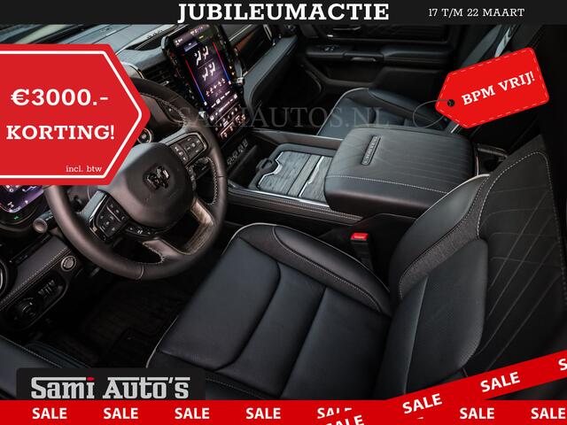 Dodge 1500 Ram LIMITED NIGHT H.O 540PK 706 Nm | XB9 | MASSAGE | BOM VOL | PW7 WHITE | CREW CAB | DUBBELE CABINE | GRIJSKENTEKEN | DE MEEST LUXUEUZE en BEGEERDE Pick-up VOORRAAD NR 2305 - 8549