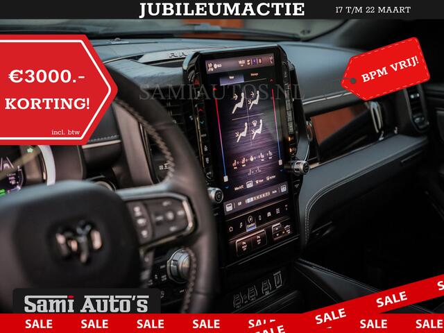 Dodge 1500 Ram LIMITED NIGHT H.O 540PK 706 Nm | XB9 | MASSAGE | BOM VOL | PW7 WHITE | CREW CAB | DUBBELE CABINE | GRIJSKENTEKEN | DE MEEST LUXUEUZE en BEGEERDE Pick-up VOORRAAD NR 2305 - 8549