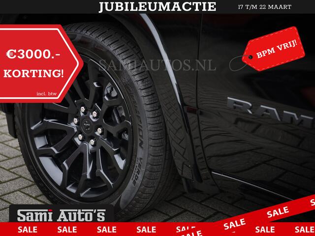 Dodge 1500 Ram LIMITED NIGHT H.O 540PK 706 Nm 2025 | XB9 | MASSAGE | BOM VOL | CREW CAB | DUBBELE CABINE | GRIJSKENTEKEN | DE MEEST LUXUEUZE en BEGEERDE Pick-up | VOORRAAD NR 2357 - 5182