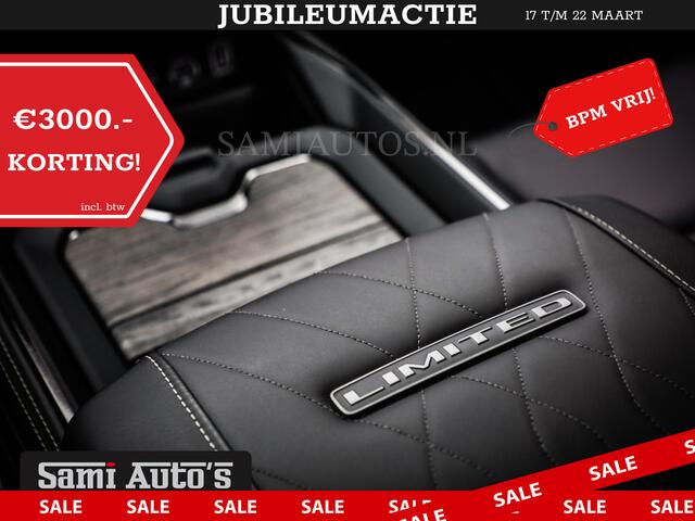 Dodge 1500 Ram LIMITED NIGHT H.O 540PK 706 Nm | XB9 | MASSAGE | BOM VOL | CREW CAB | DUBBELE CABINE | GRIJSKENTEKEN | DE MEEST LUXUEUZE en BEGEERDE Pick-up VOORRAAD NR 2355 - 5149