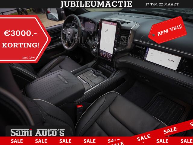 Dodge 1500 Ram LIMITED DE MEEST LUXUEUZE PICK UP HIGH OUTPUT H.O 540PK 706 Nm 2025 | XB9 | MASSAGE | BOM VOL | CREW CAB | DUBBELE CABINE | GRIJSKENTEKEN | VOORRAAD NR 2300 - 7689
