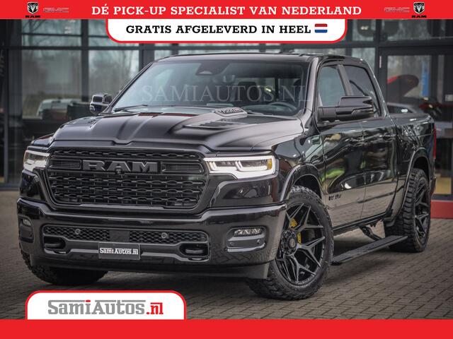 Dodge 1500 Ram LIMITED NIGHT DE MEEST LUXUEUZE PICK UP HIGH OUTPUT H.O 540PK 706 Nm 2025 | XB9 | MASSAGE | BOM VOL | CREW CAB | DUBBELE CABINE | GRIJSKENTEKEN | VOORRAAD NR 2293 - 7688