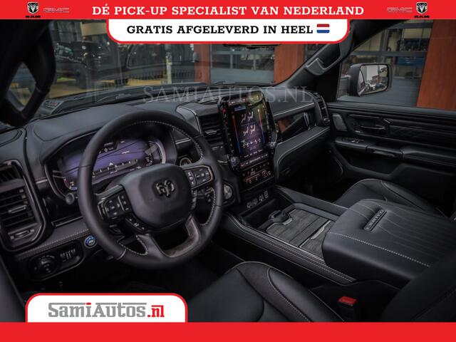 Dodge 1500 Ram LIMITED NIGHT DE MEEST LUXUEUZE PICK UP HIGH OUTPUT H.O 540PK 706 Nm 2025 | XB9 | MASSAGE | BOM VOL | CREW CAB | DUBBELE CABINE | GRIJSKENTEKEN | VOORRAAD NR 2293 - 7688