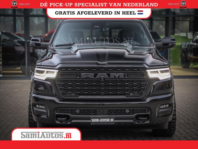 Dodge 1500 Ram LIMITED NIGHT H.O 540PK 706 Nm 2025 | XB9 | MASSAGE | BOM VOL | CREW CAB | DUBBELE CABINE | GRIJSKENTEKEN | 5 PERSOONS | DE MEEST LUXUEUZE en BEGEERDE Pick-up VOORRAAD NR 2369 - 5128