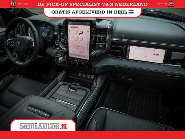 Dodge 1500 Ram LIMITED NIGHT H.O 540PK 706 Nm 2025 | XB9 | MASSAGE | BOM VOL | CREW CAB | DUBBELE CABINE | GRIJSKENTEKEN | 5 PERSOONS | DE MEEST LUXUEUZE en BEGEERDE Pick-up VOORRAAD NR 2369 - 5128