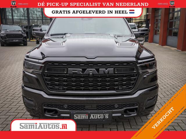 Dodge 1500 Ram LIMITED SPORT DE MEEST LUXUEUZE PICK UP HIGH OUTPUT H.O 540PK 706 Nm 2025 | XB9 | MASSAGE | BOM VOL | CREW CAB | DUBBELE CABINE | GRIJSKENTEKEN | VOORRAAD NR 2303 - 7694