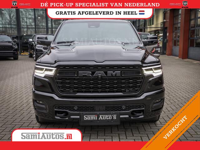 Dodge 1500 Ram LIMITED SPORT DE MEEST LUXUEUZE PICK UP HIGH OUTPUT H.O 540PK 706 Nm 2025 | XB9 | MASSAGE | BOM VOL | CREW CAB | DUBBELE CABINE | GRIJSKENTEKEN | VOORRAAD NR 2303 - 7694